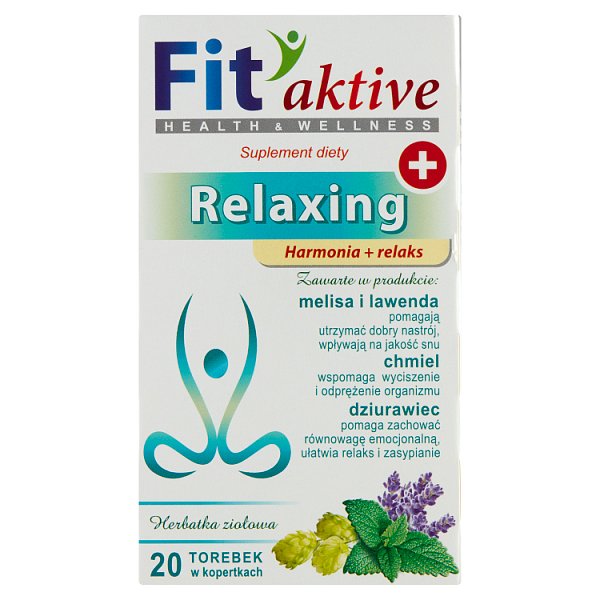 Fit aktive Relaxing Suplement diety herbatka ziołowa 40 g (20 x 2 g)