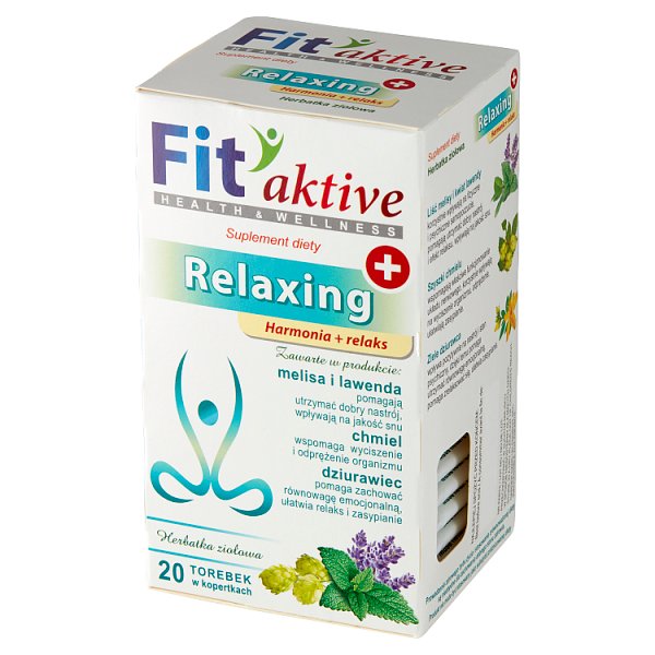 Fit aktive Relaxing Suplement diety herbatka ziołowa 40 g (20 x 2 g)