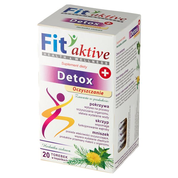 Fit aktive Detox Suplement diety herbatka ziołowa 40 g (20 x 2 g)