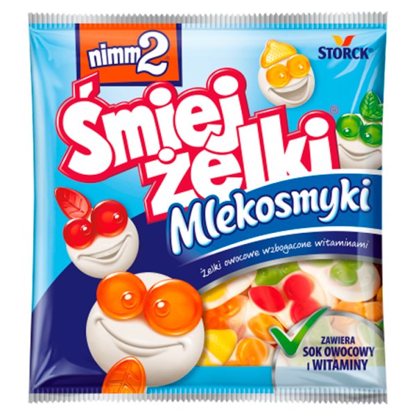 nimm2 Śmiejżelki Mlekosmyki Żelki owocowe wzbogacone witaminami 90 g