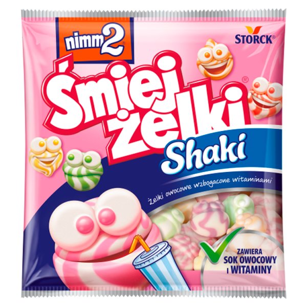 nimm2 Śmiejżelki Shaki Żelki owocowe wzbogacone witaminami 90 g