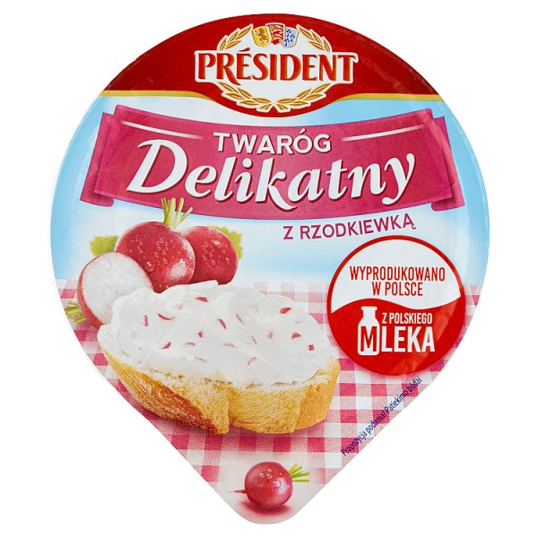 Président Twaróg Delikatny z rzodkiewką 150 g