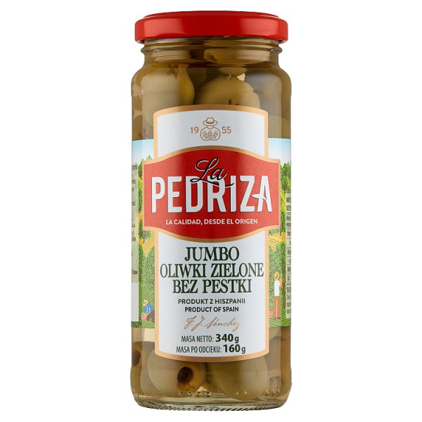 La Pedriza Jumbo oliwki zielone bez pestki 340 g