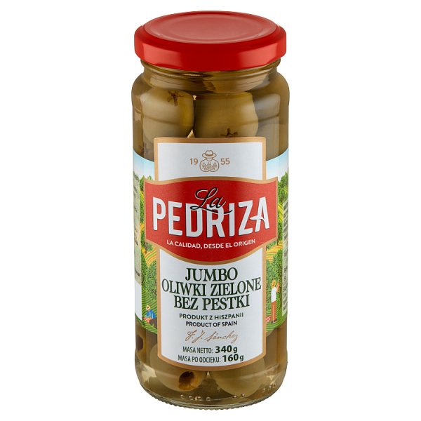 La Pedriza Jumbo oliwki zielone bez pestki 340 g