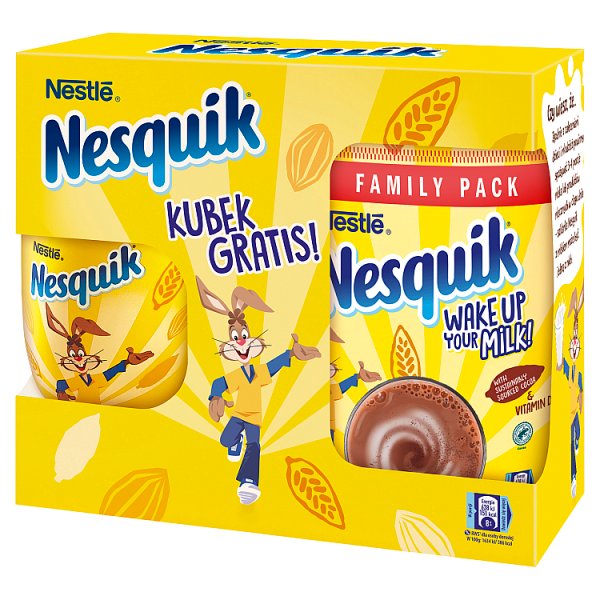 Nesquik Rozpuszczalny napój kakaowy z dodatkiem witamin 700 g i kubek