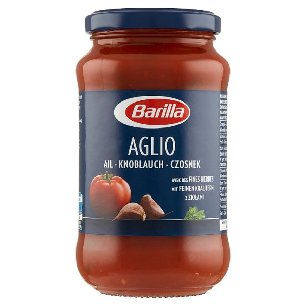 Barilla Aglio Sos pomidorowy z czosnkiem czerwonym winem i ziołami 400 g
