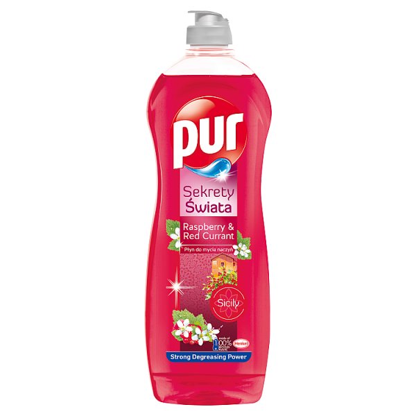 Pur Sekrety Świata Raspberry &amp; Red Currant Płyn do mycia naczyń 750 ml