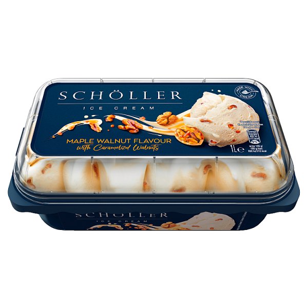 Schöller Lody o smaku syropu klonowego z kawałkami karmelizowanych orzechów włoskich 1000 ml