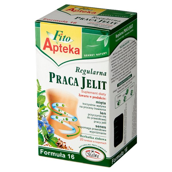 Fito Apteka Suplement diety herbatka ziołowa regularna praca jelit 40 g (20 x 2 g)