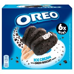 Oreo Lody o smaku waniliowym z ciastkami kakaowymi 300 ml (6 sztuk)
