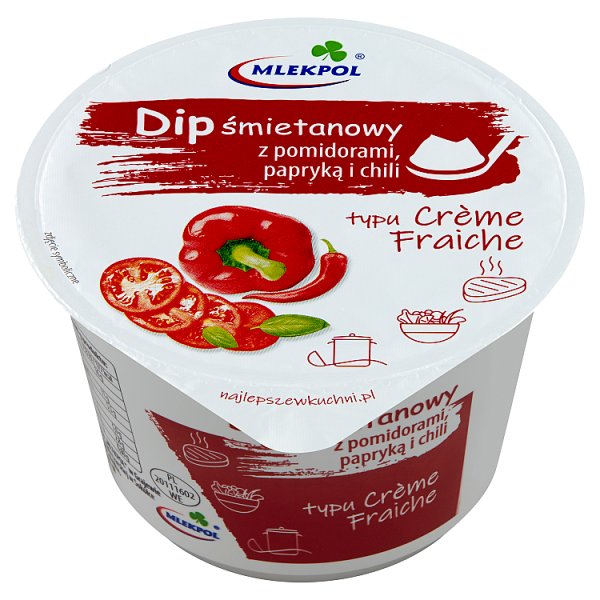 Mlekpol Dip śmietanowy z pomidorami papryką i chili typu Crème Fraiche 180 g