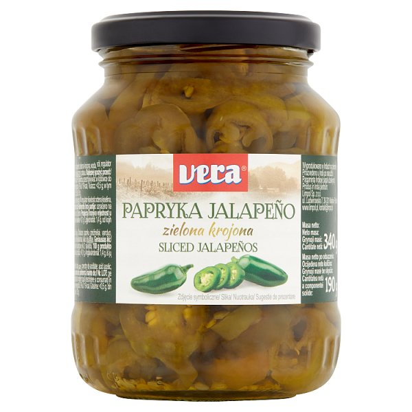 Vera Papryka Jalapeño zielona krojona 340 g