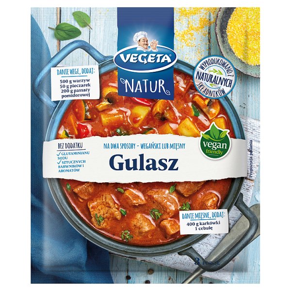 Vegeta Natur Mieszanka warzyw ziół i przypraw do dań gulasz 45 g