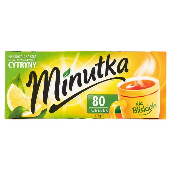 inutka Herbata czarna aromatyzowana o smaku cytryny 122 g (80 x 1,4 g)