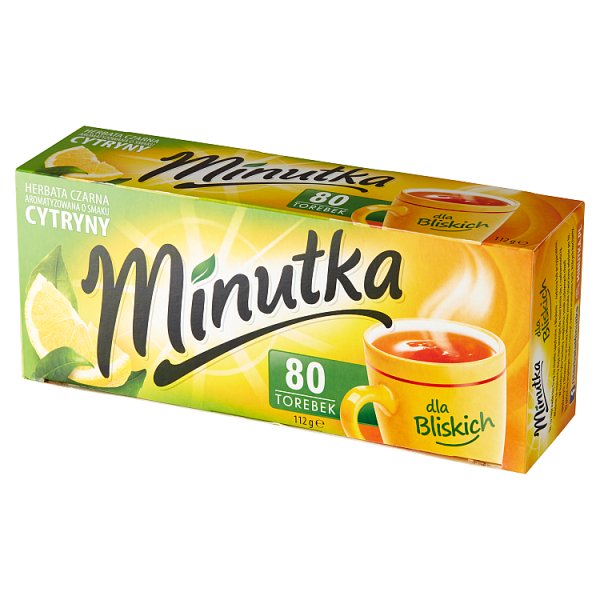 inutka Herbata czarna aromatyzowana o smaku cytryny 122 g (80 x 1,4 g)