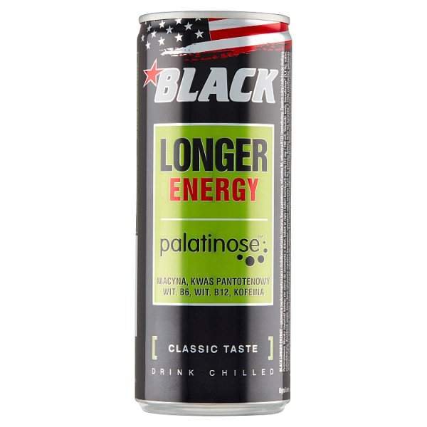 Black Longer Energy Gazowany napój energetyzujący 250 ml