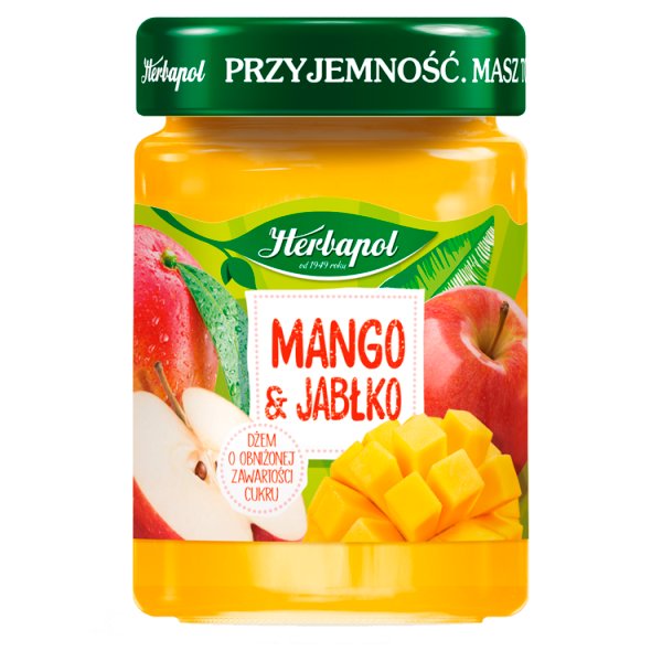 Herbapol Dżem o obniżonej zawartości cukru mango &amp; jabłko 280 g