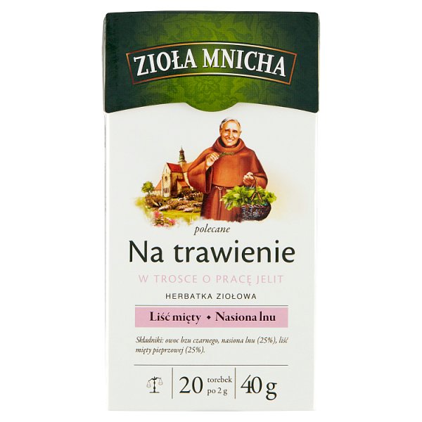 Zioła Mnicha Herbatka ziołowa na trawienie 40 g (20 x 2 g)