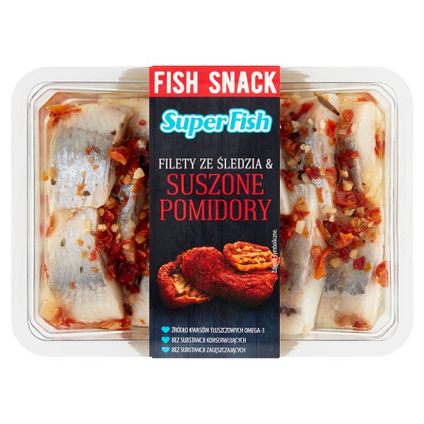 SuperFish Filety ze śledzia &amp; suszone pomidory 200 g