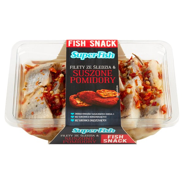 SuperFish Filety ze śledzia &amp; suszone pomidory 200 g