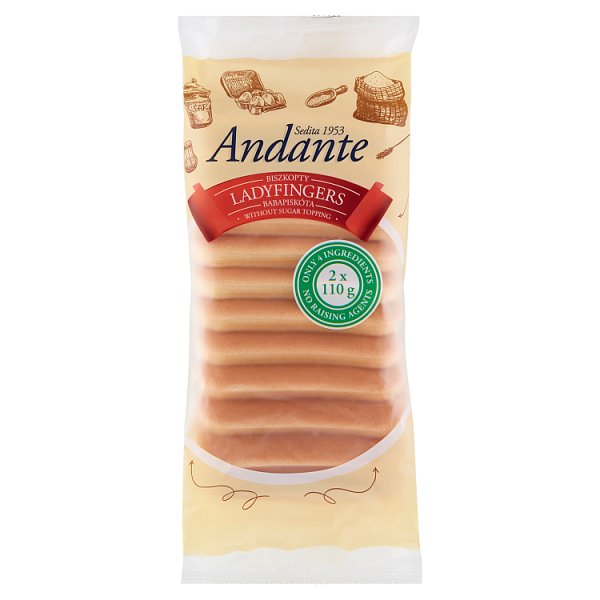 Andante Biszkopty Ladyfingers 220 g (2 x 110 g)