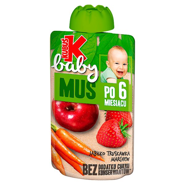 Kubuś Baby Mus po 6 miesiącu jabłko truskawka marchew 100 g