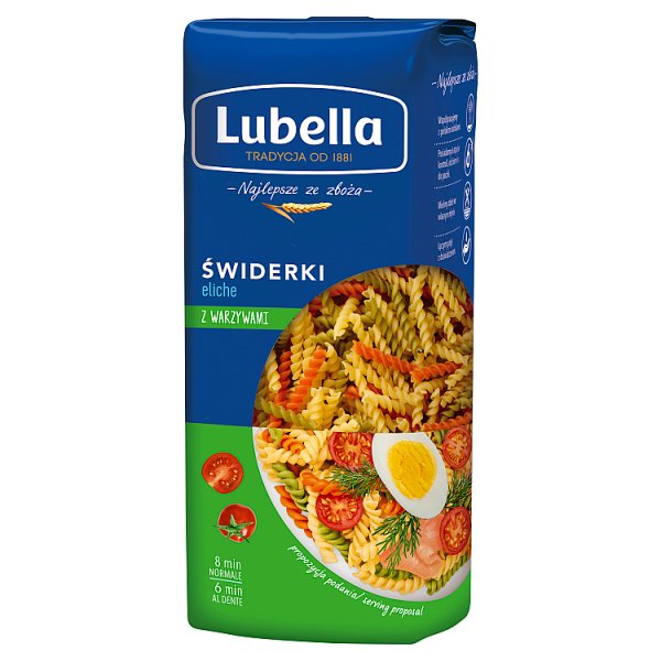 Lubella Makaron świderki z warzywami 400 g