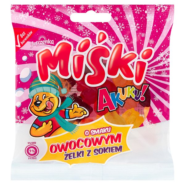 AKUKU! Miśki Żelki z sokiem o smaku owocowym 90 g