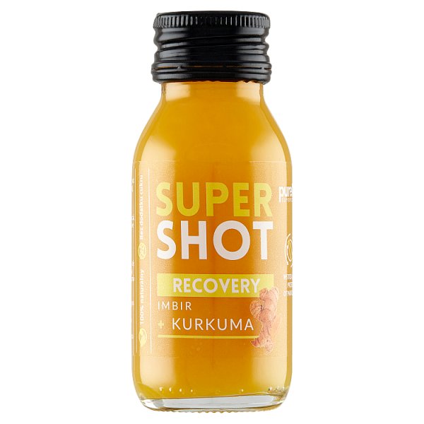 Purella Superfoods Supershot Recovery Napój niegazowany imbir + kurkuma 60 ml