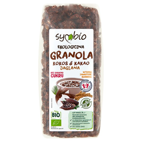 Symbio Ekologiczna granola jaglana kokos &amp; kakao 350 g