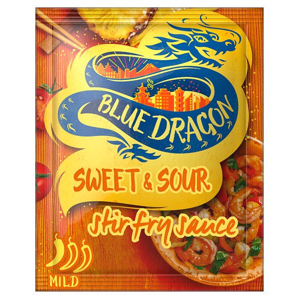 Blue Dragon Sos słodko-kwaśny w stylu chińskim z sokiem z ananasa i pastą pomidorową 120 g