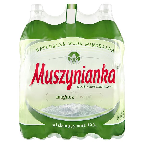 Muszynianka Naturalna woda mineralna wysokozmineralizowana niskonasycona CO2 6 x 1,5 l