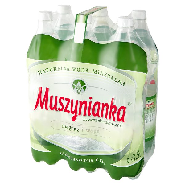 Muszynianka Naturalna woda mineralna wysokozmineralizowana niskonasycona CO2 6 x 1,5 l