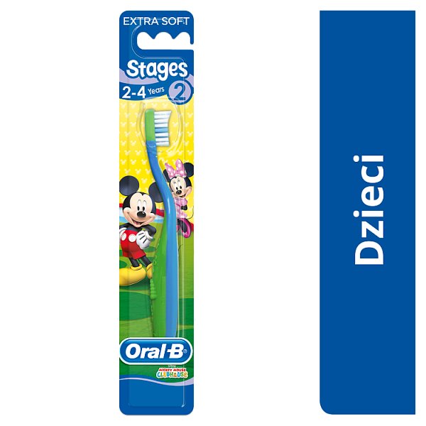 Oral-B Stages Kids Manualna szczoteczka do zębów z Myszkami Miki i Minnie, 2–4 lata