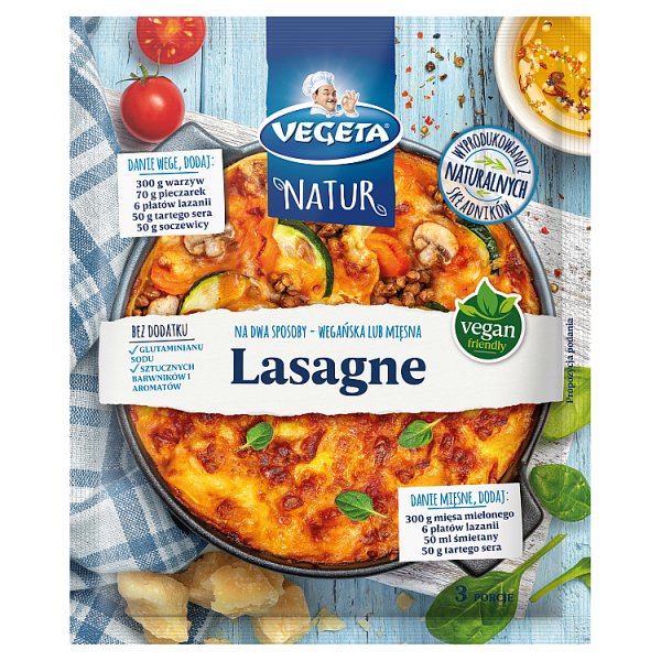Vegeta Natur Mieszanka warzyw ziół i przypraw do dań lasagne 45 g