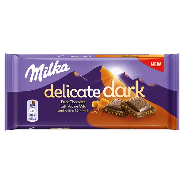 Milka Delicate Dark Czekolada z mleka alpejskiego Salted Caramel 85 g