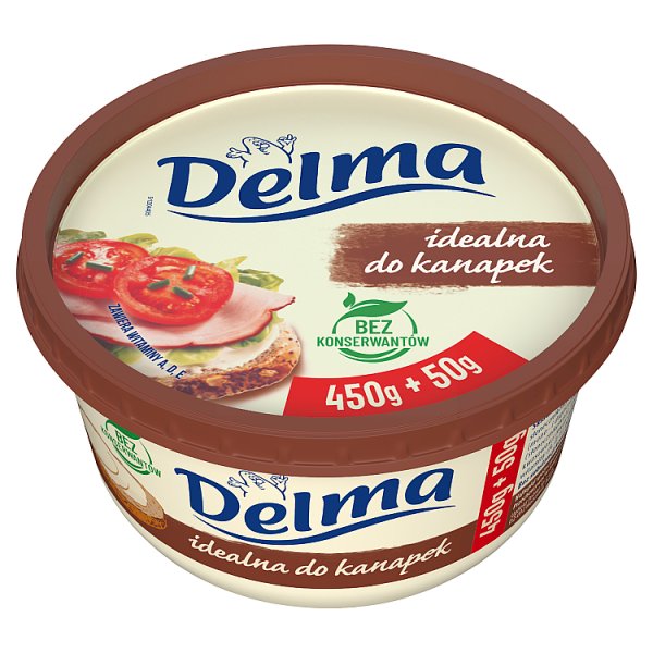 Delma Margaryna półtłusta o smaku masła 500 g