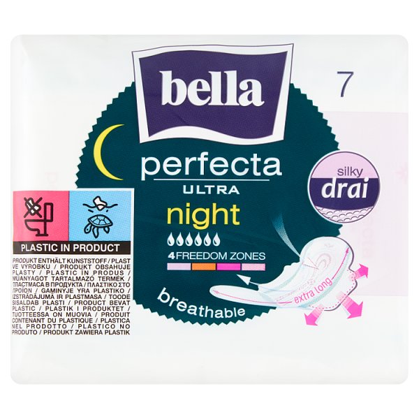 Bella Perfecta Ultra Night Silky Drai Podpaski higieniczne 7 sztuk
