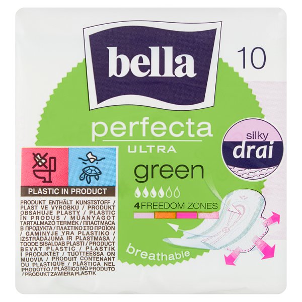 Bella Perfecta Ultra Green Silky Drai Podpaski higieniczne 10 sztuk