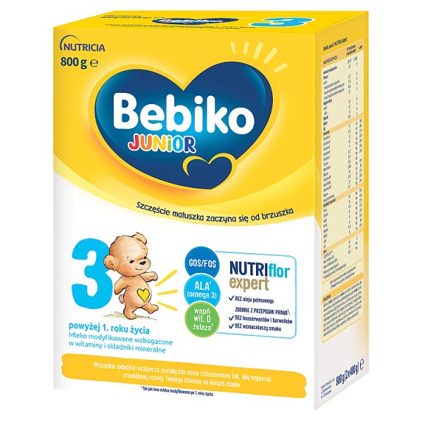 Bebiko Junior 3 Mleko modyfikowane dla dzieci powyżej 1. roku życia 800 g (2 x 400 g)