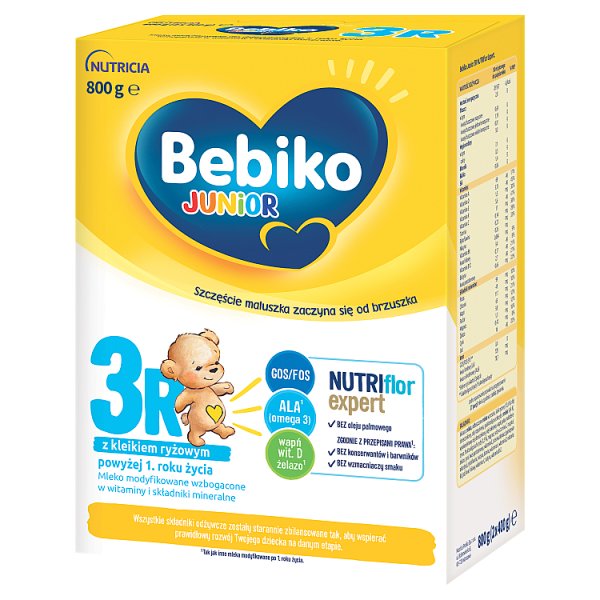 Bebiko Junior 3R Mleko modyfikowane dla dzieci powyżej 1. roku życia 800 g (2 x 400 g)