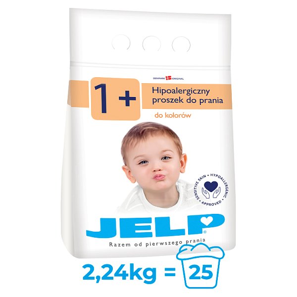 JELP 1+ Hipoalergiczny proszek do prania do kolorów 2,24 kg (28 prań)