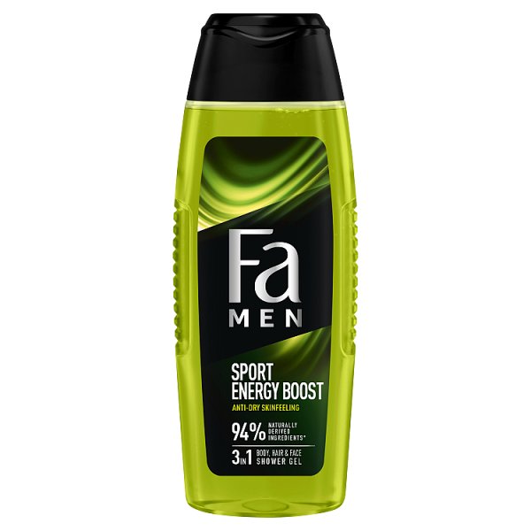 Fa Men Sport Energy Boost Żel pod prysznic z formułą 3w1 o zapachu guarany i żeń-szenia 250 ml