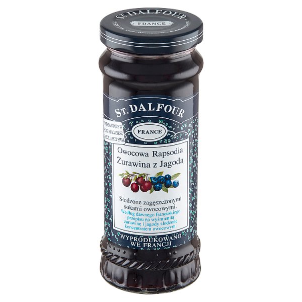 St. Dalfour Owocowa Rapsodia Produkt owocowy żurawina z jagodą 284 g