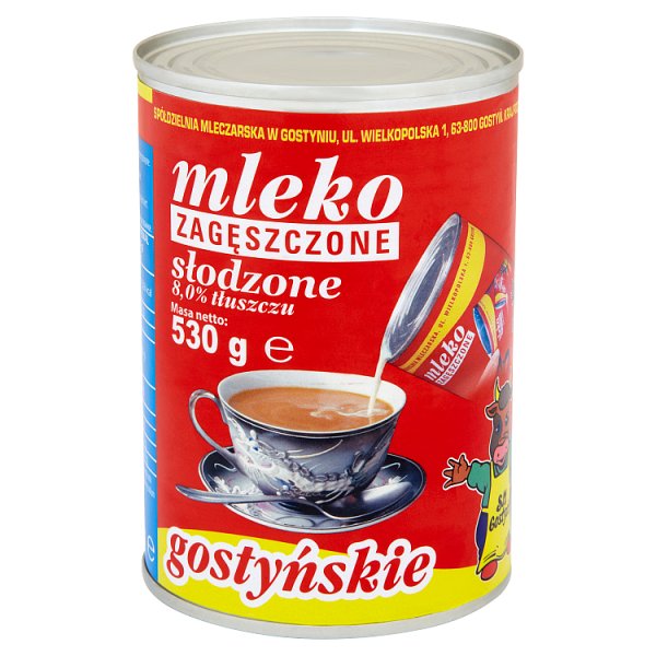 SM Gostyń Mleko gostyńskie zagęszczone słodzone 8,0% 530 g