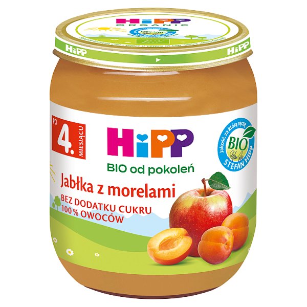 HiPP BIO Jabłka z morelami po 4. miesiącu 125 g