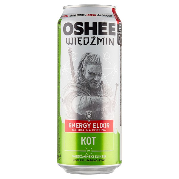 Oshee Wiedźmin Energy Elixir Kot Wiedźmiński eliksir o smaku jabłko-kiwi 500 ml