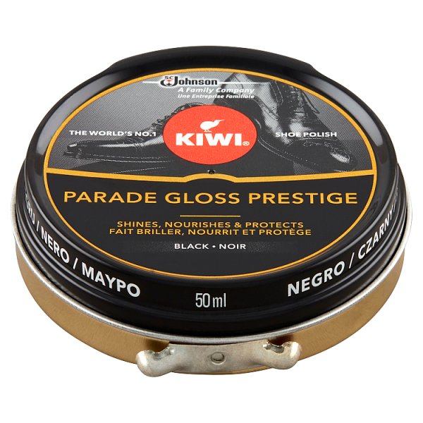 Kiwi Parade Gloss Prestige Pasta do butów czarna 50 ml