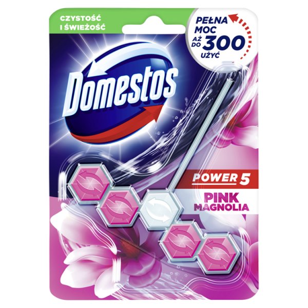 Domestos Power 5 Pink Magnolia Kostka toaletowa 55 g