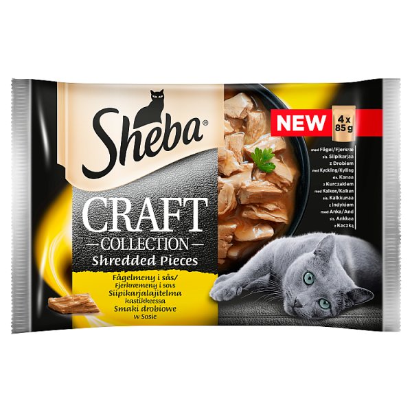 Sheba Craft Collection Karma pełnoporcjowa smaki drobiowe w sosie 340 g (4 x 85 g)